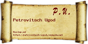 Petrovitsch Ugod névjegykártya